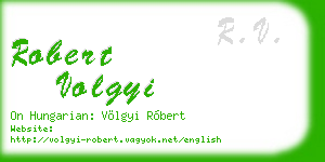 robert volgyi business card