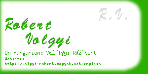 robert volgyi business card